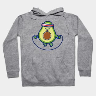 Cute Avocado Playing Jump Rope Hoodie